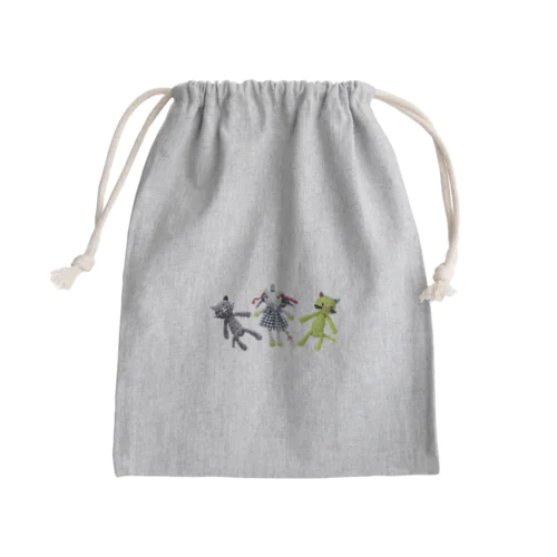 編みぐるみの仲間たち Mini Drawstring Bag