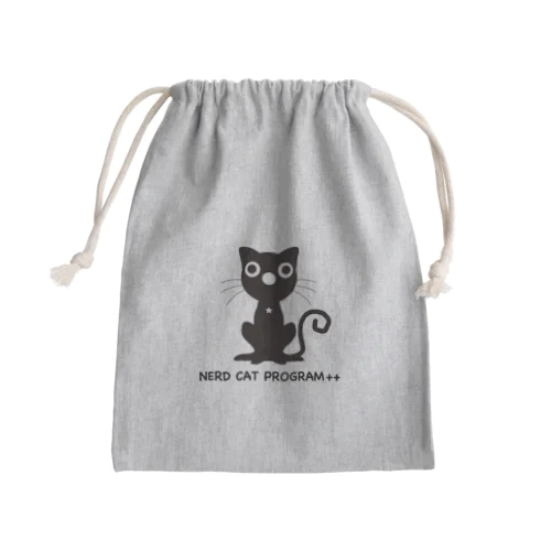 ©︎Nerd Cat Program++ Mini Drawstring Bag