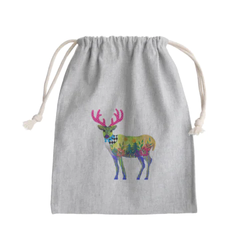 鹿 ピノコ Mini Drawstring Bag