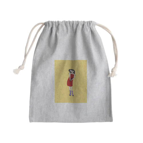 スナック波風の看板娘・かよちゃん Mini Drawstring Bag