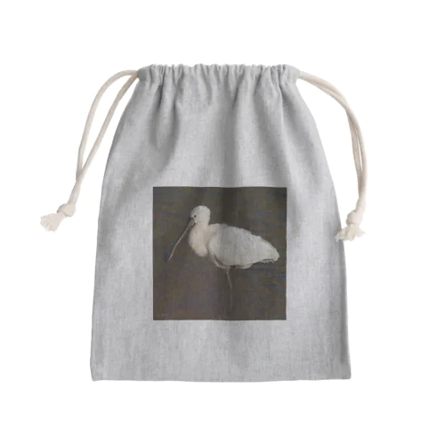 ヘラサギ Mini Drawstring Bag