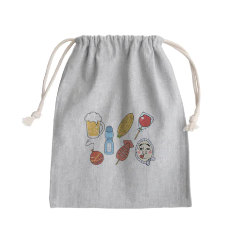 夏祭り・縁日セットイラスト Mini Drawstring Bag