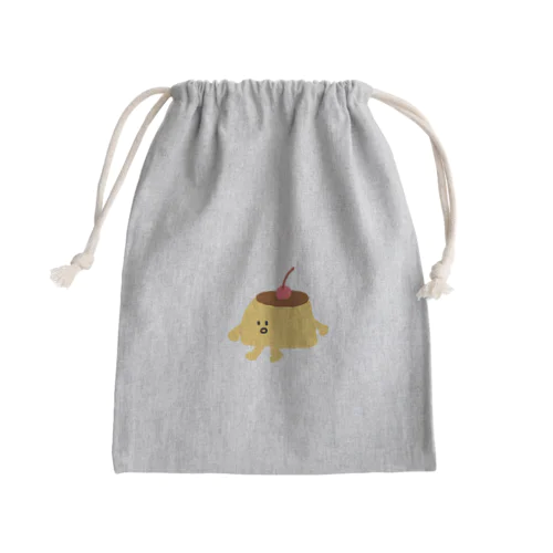 プリンはあるく Mini Drawstring Bag