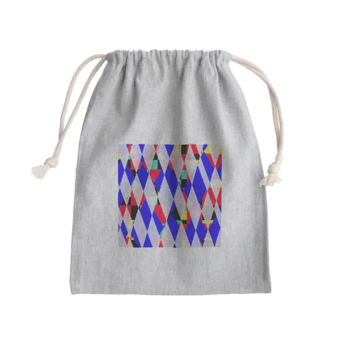 いびつなひし形 Mini Drawstring Bag