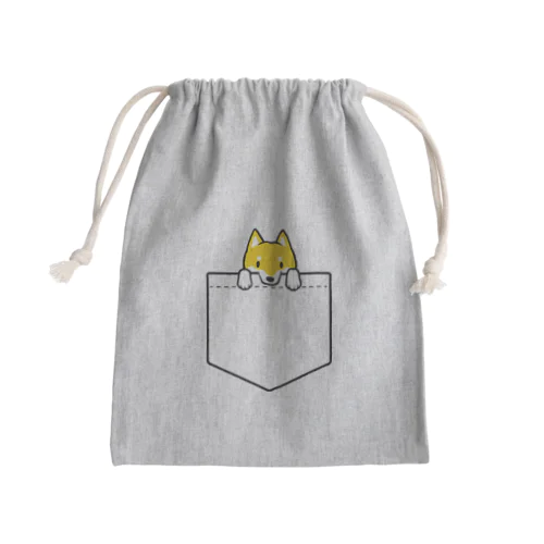 ポケットに柴犬　ver.2 Mini Drawstring Bag