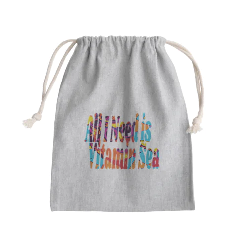 All I Need is Vitamin Sea Mini Drawstring Bag