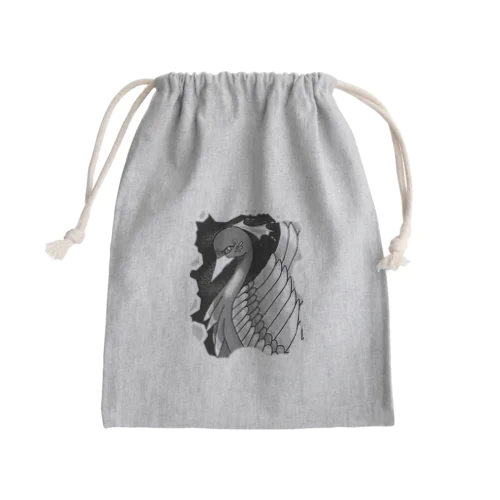 不死鳥アート　モノクロ Mini Drawstring Bag