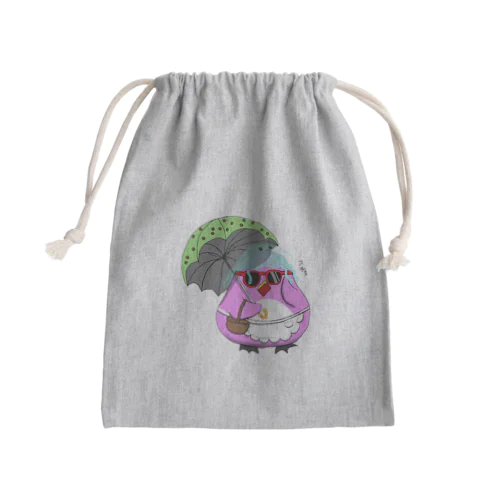 ペンギン母ちゃん 夏のおでかけ Mini Drawstring Bag