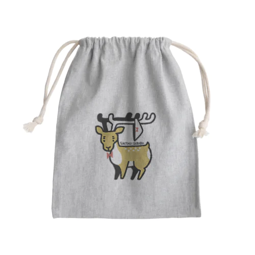 意図せず犯罪を犯してしまったかもしれないシカさん Mini Drawstring Bag