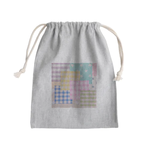 ミルキー☆パッチワーク風♪（ピンク） Mini Drawstring Bag