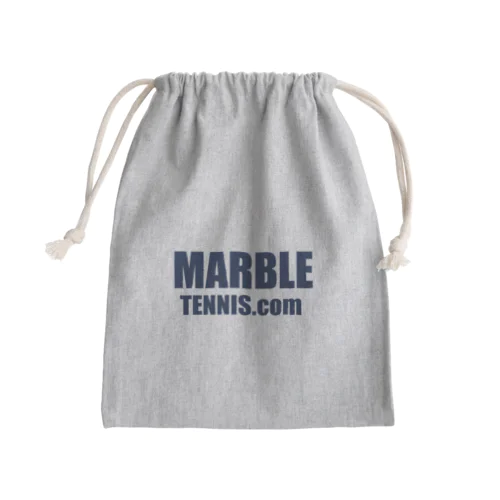 MARBLE TENNIS.com (Navy logo） きんちゃく