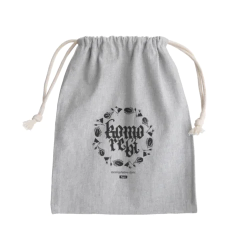 こもれび鍼灸整体院のマットブラックなロゴ Mini Drawstring Bag