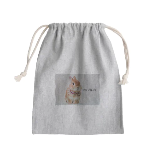 Wearing a beige collar PETER ベージュのつけ襟ピーター Mini Drawstring Bag