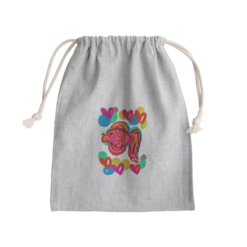 カラフル金魚 Mini Drawstring Bag