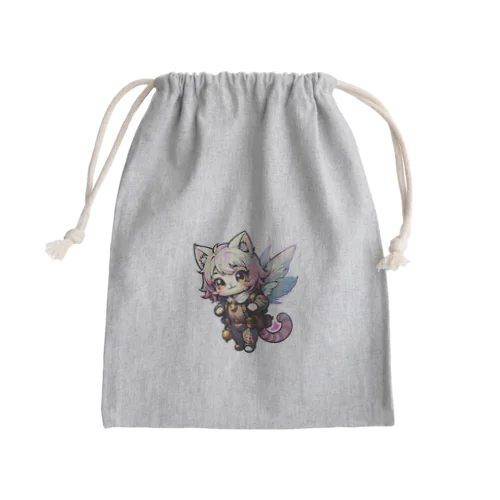 PinkCat Mini Drawstring Bag