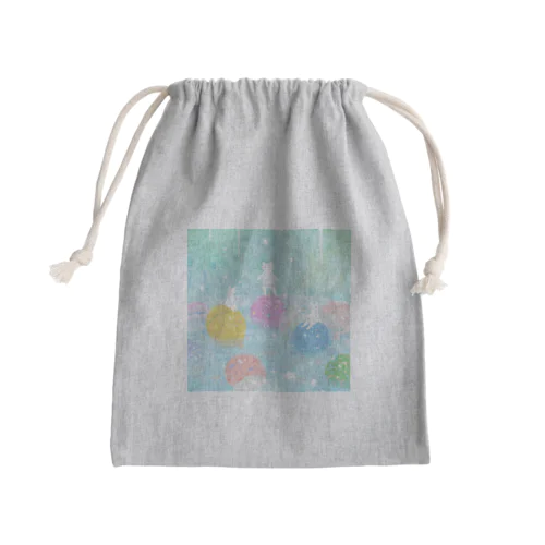 ヨーヨー釣り Mini Drawstring Bag