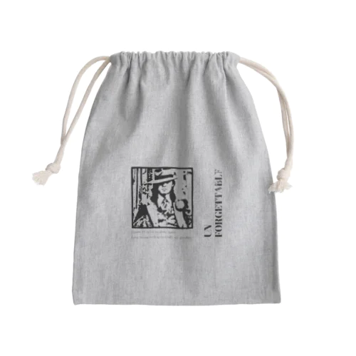 ななめ帽子のスーツくん（クリア） Mini Drawstring Bag