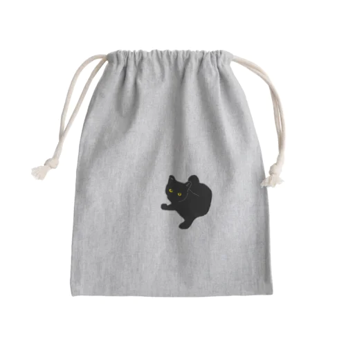黒猫ぽんた Mini Drawstring Bag