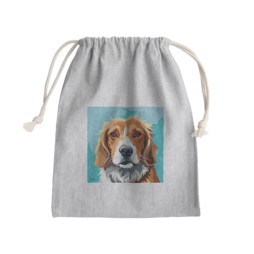 犬 Mini Drawstring Bag