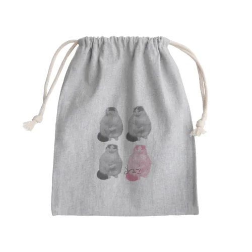 びったんの達磨 Mini Drawstring Bag