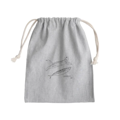 サバねこ Mini Drawstring Bag