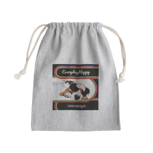 ハッピービーグル Mini Drawstring Bag