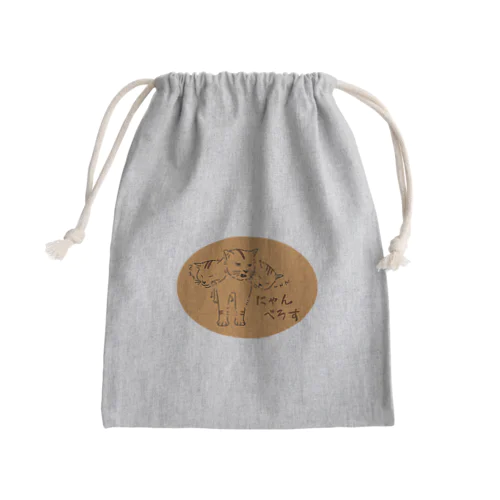 にゃんべろす Mini Drawstring Bag