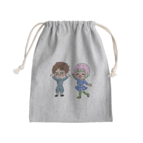 ホビさんとQちゃん Mini Drawstring Bag