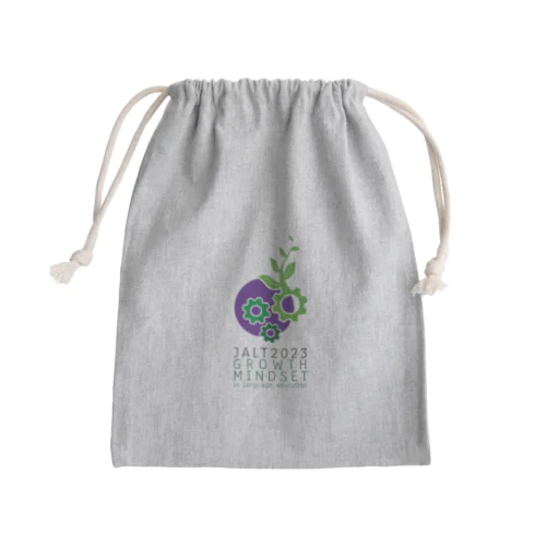 JALT2023 Logo (words outlined in white) Mini Drawstring Bag