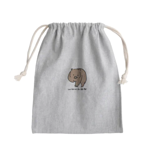 びっくりウォンバット Mini Drawstring Bag