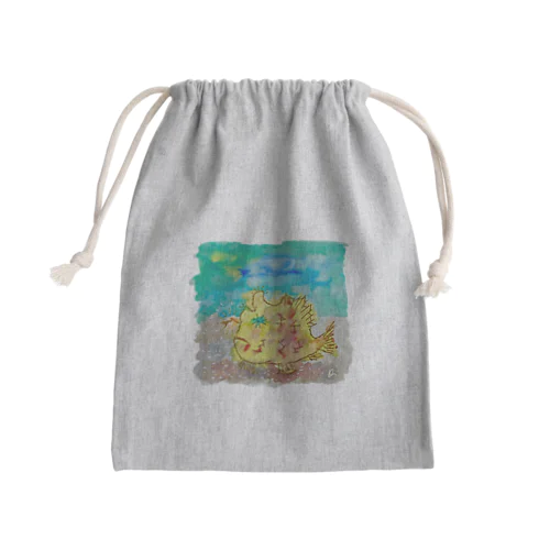 かえるあんこさん Mini Drawstring Bag