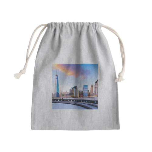 アメリカの街風グッズ Mini Drawstring Bag