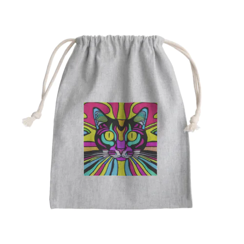 奇妙な猫 Mini Drawstring Bag