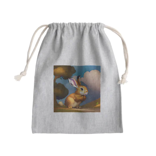 かわいいうさぎのイラストグッズ Mini Drawstring Bag