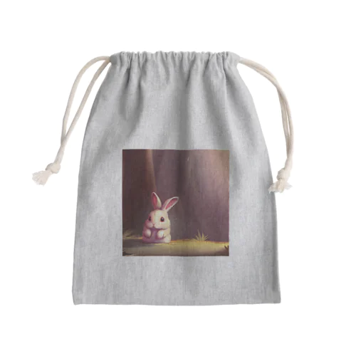 ふさふさうさぎ Mini Drawstring Bag