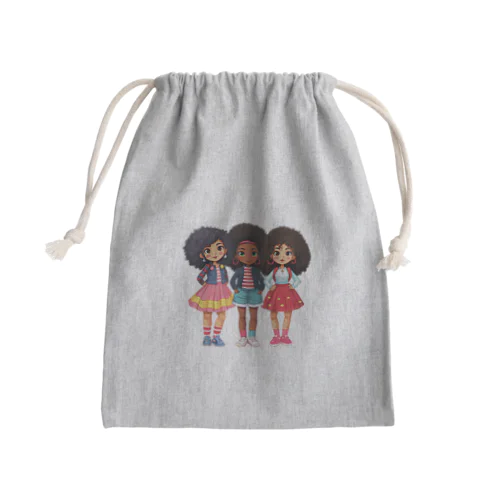 アフロちゃんthree Mini Drawstring Bag
