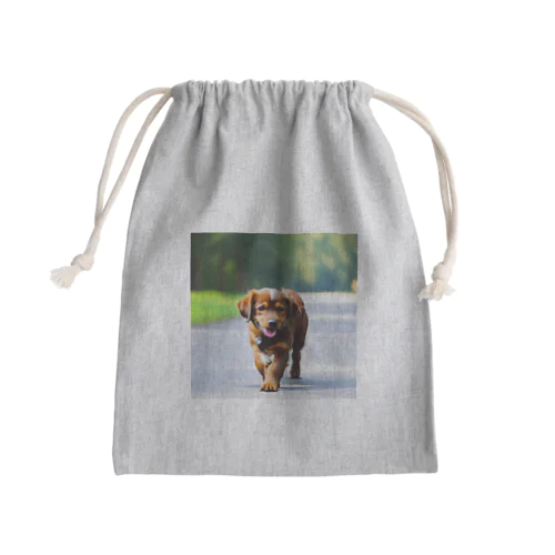 茶色の犬 Mini Drawstring Bag