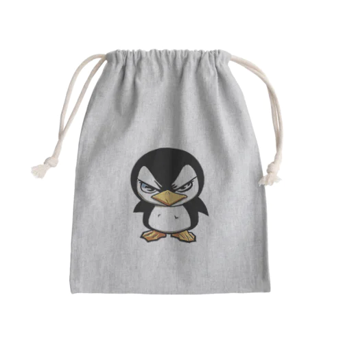 naughty penguin 01 Mini Drawstring Bag