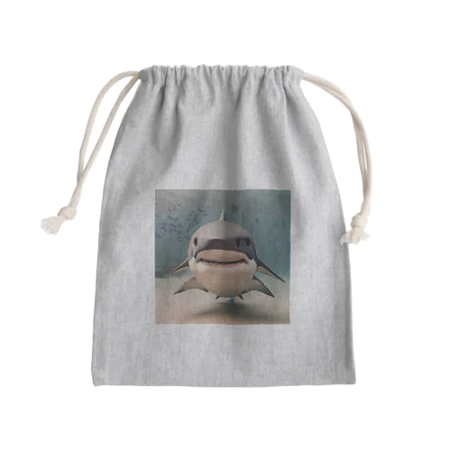 可愛いサメ Mini Drawstring Bag