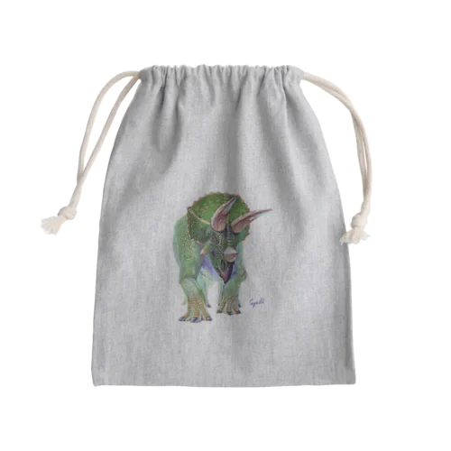 Triceratops Mini Drawstring Bag