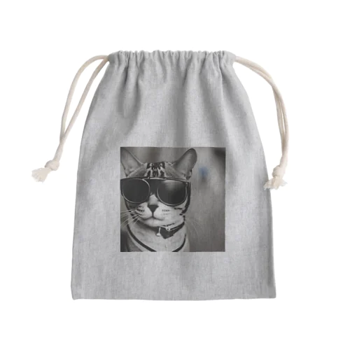 サングラスネコ Mini Drawstring Bag