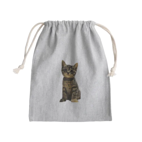 お座りする子猫 Mini Drawstring Bag