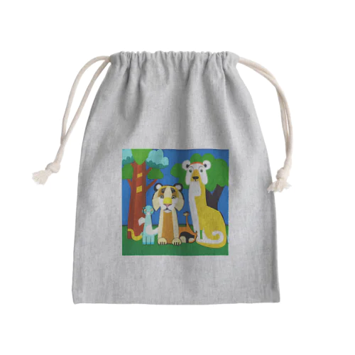 レインボーアニマル Mini Drawstring Bag