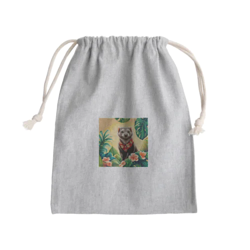 アロハフェレット Mini Drawstring Bag