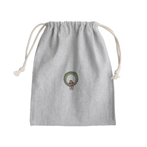 ゴーヤーに引っ掛かってるおじさん Mini Drawstring Bag