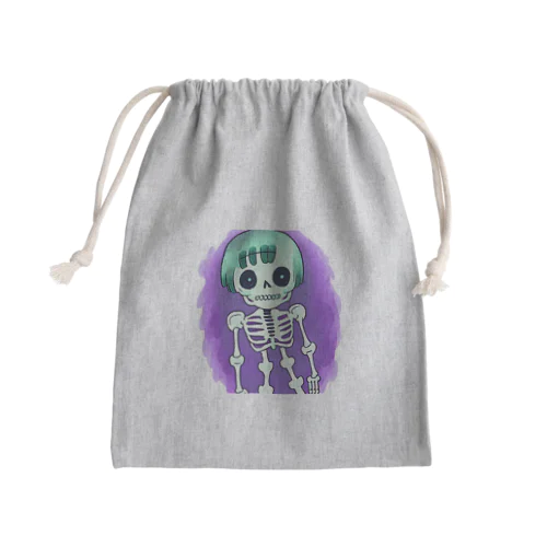 一人ぼっちのガイコツ Mini Drawstring Bag