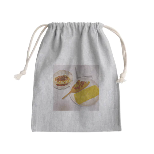 ある日の夜ごはん Mini Drawstring Bag