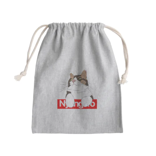 見守る"にゃんごろう" Mini Drawstring Bag