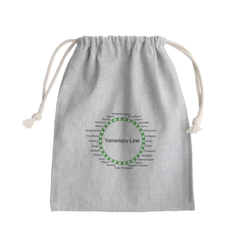 JR山手線路線図 英語バージョン Mini Drawstring Bag