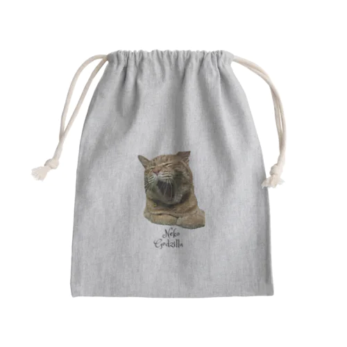 猫ごじら Mini Drawstring Bag